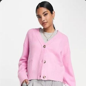 NWT River Island pink boxy cardigan Sz L